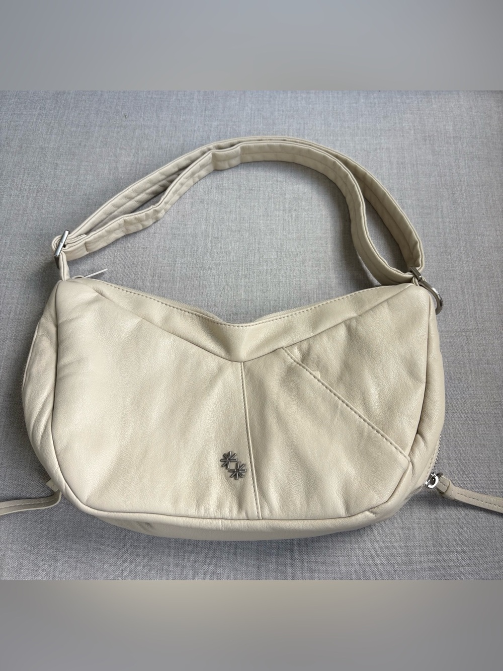 The Vessel Studio Soft Vegan Leather Shoulder Bag in Mascarpone